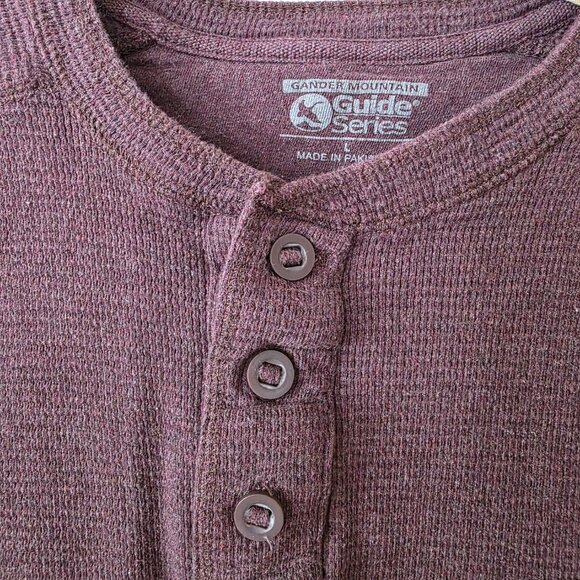 Gander Mountain Guide Series Rust Henley Men's Size Large - Picture 3 of 5
